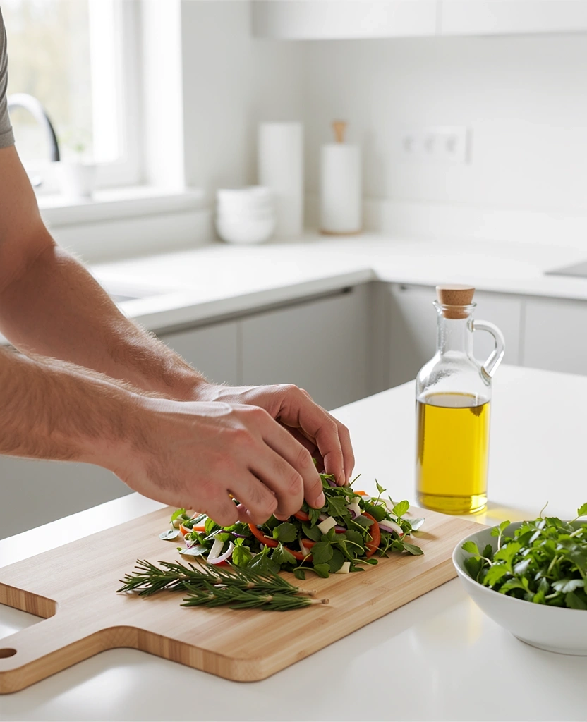 Zubereitung einer bewussten Mahlzeit